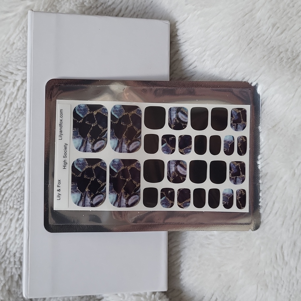 “High Society” Pedicure Nail Wraps From Lily & Fox! New & Sealed!